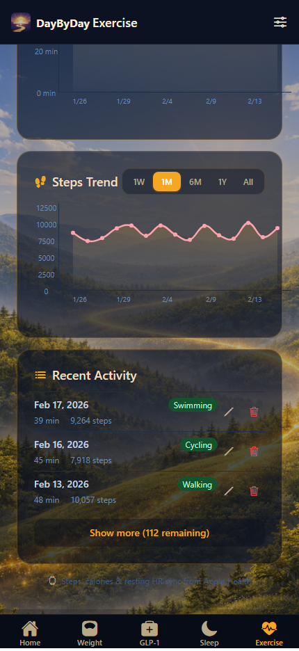 Exercise Tracking