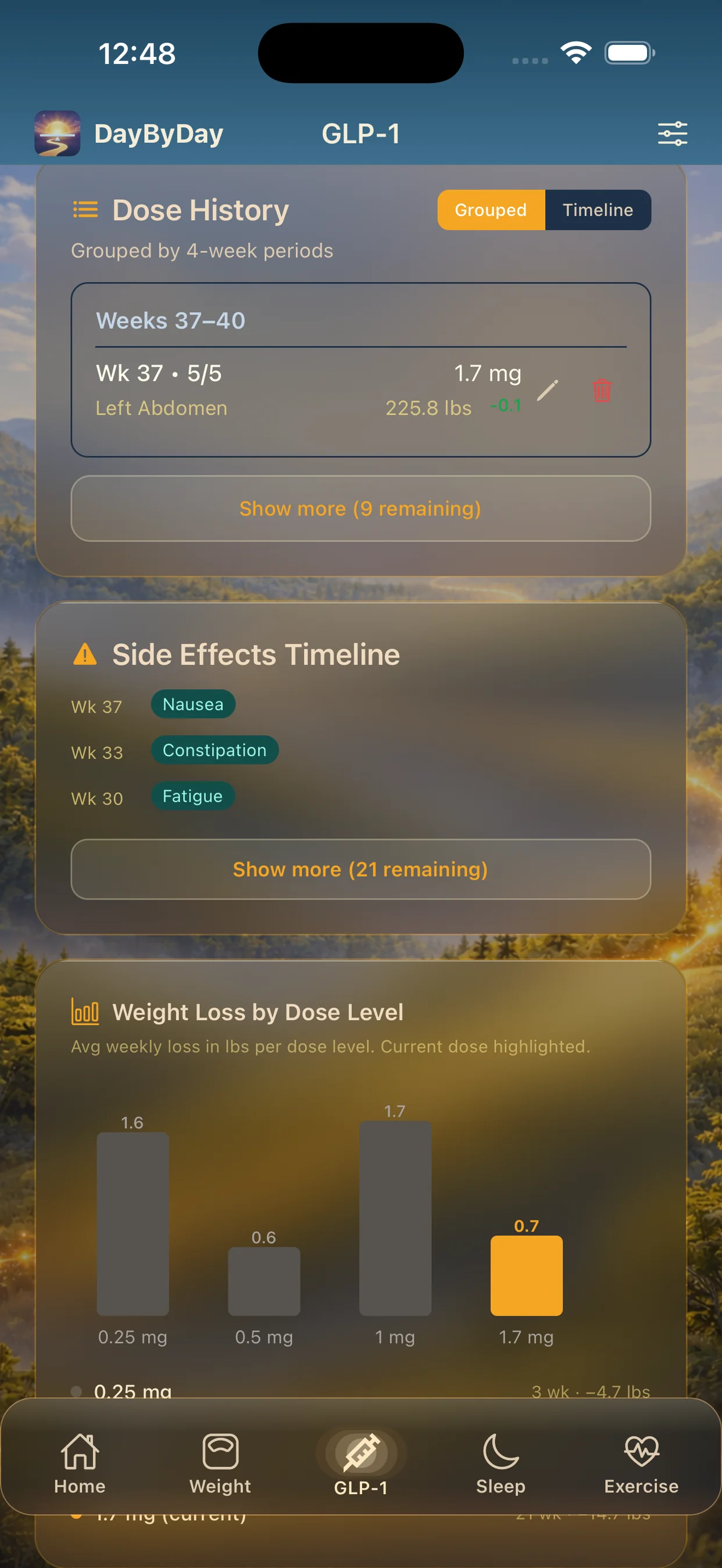 GLP‑1 side-effect tracker